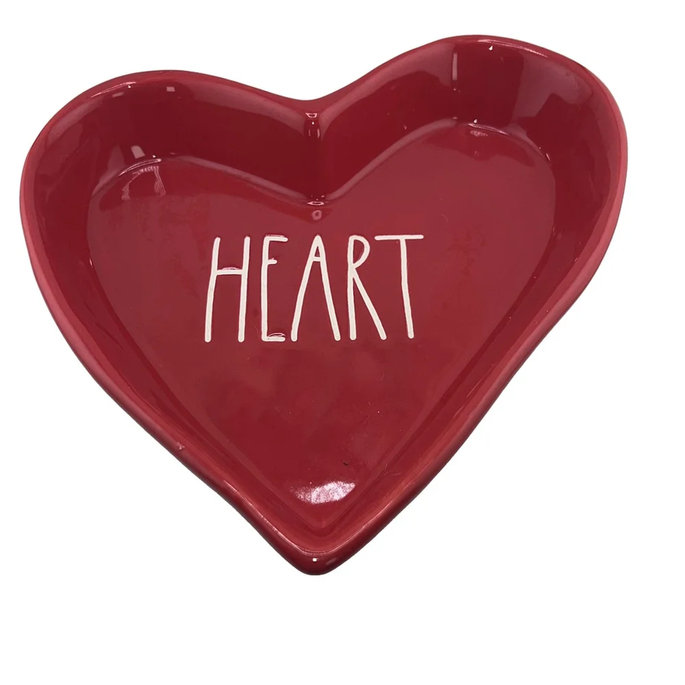 Heart-Shaped Dish, Red